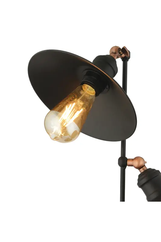 Violet 3Lü Siyah Modern Tasarım Retro 3 Ayaklı Abajur Lamba Metal Lambader - SİYAH - 3
