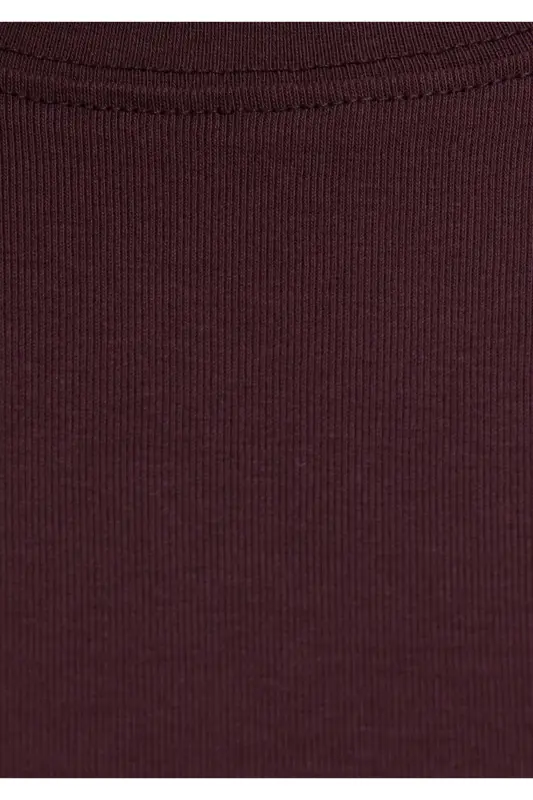 Mor Basic Tişört Semi Slim Fit / Yarı Dar Kesim 1612916-70223-Mor - 8