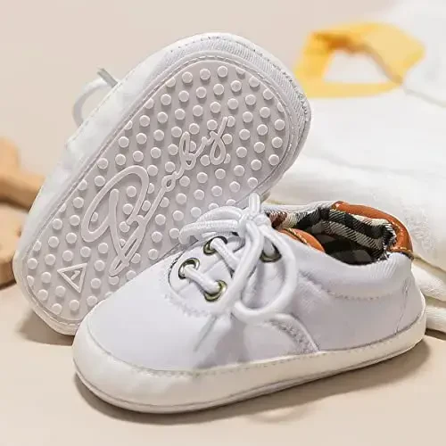 Morbido Infant Baby Boys Girls Canvas Sneaker Toddler Slip On Anti Skid Newborn First Walkers Candy Shoes for 0-18 Months - 6