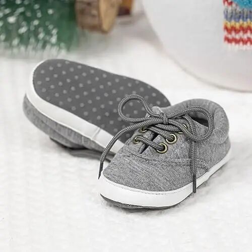 Morbido Infant Baby Boys Girls Canvas Sneaker Toddler Slip On Anti Skid Newborn First Walkers Candy Shoes for 0-18 Months - 3