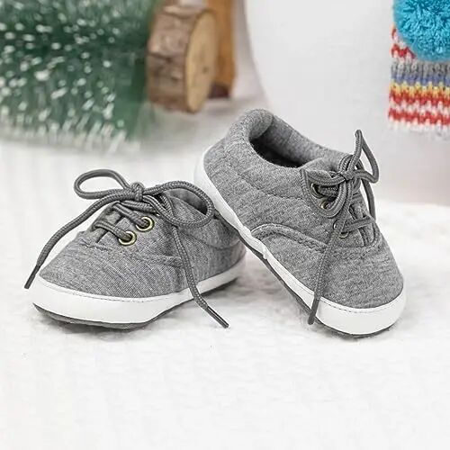 Morbido Infant Baby Boys Girls Canvas Sneaker Toddler Slip On Anti Skid Newborn First Walkers Candy Shoes for 0-18 Months - 4