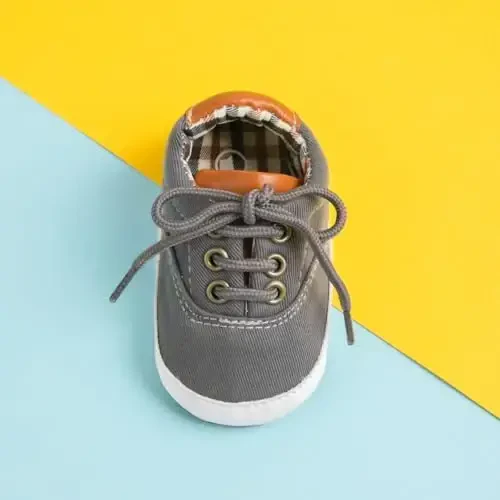 Morbido Infant Baby Boys Girls Canvas Sneaker Toddler Slip On Anti Skid Newborn First Walkers Candy Shoes for 0-18 Months - 6