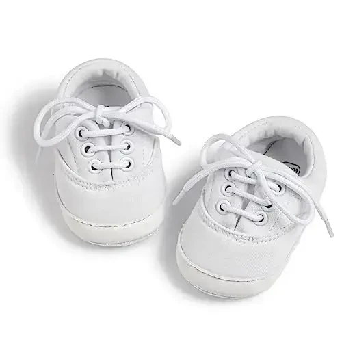 Morbido Infant Baby Boys Girls Canvas Sneaker Toddler Slip On Anti Skid Newborn First Walkers Candy Shoes for 0-18 Months 