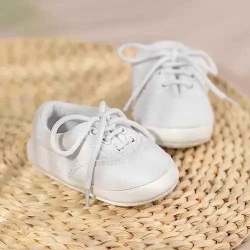 Morbido Infant Baby Boys Girls Canvas Sneaker Toddler Slip On Anti Skid Newborn First Walkers Candy Shoes for 0-18 Months - 5