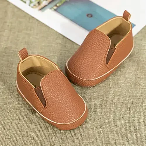Infant Baby Boys Girls Canvas Sneaker Toddler Slip On Anti Skid Newborn First Walkers Candy Shoes for 0-18 Months - 5