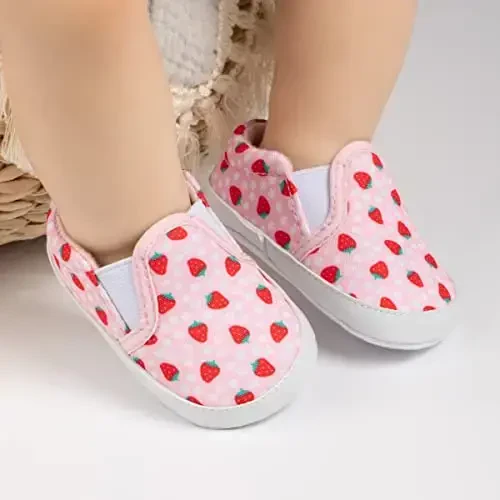 Morbido Infant Baby Boys Girls Canvas Sneaker Toddler Slip On Anti Skid Newborn First Walkers Candy Shoes for 0-18 Months - 3