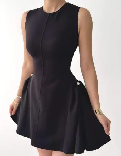 More İnci Detaylı Elbise - BÜYÜKBEDENIZ (1)