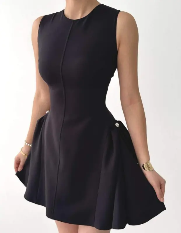 More İnci Detaylı Elbise - 2