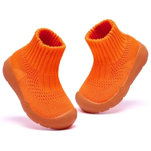 MORENDL Baby Shoes Toddler Walking Sock Shoes Infant Boy Girl Slip On Sneakers First Walker Slippers - MORENDL (1)