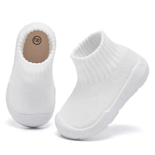 MORENDL Baby Shoes Toddler Walking Sock Shoes Infant Boy Girl Slip On Sneakers First Walker Slippers - 4