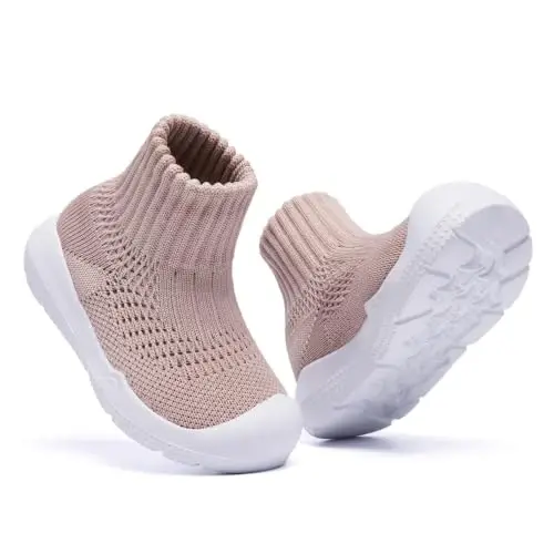 MORENDL Baby Shoes Toddler Walking Sock Shoes Infant Boy Girl Slip On Sneakers First Walker Slippers - 4