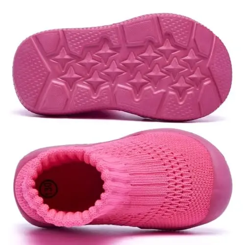 MORENDL Baby Shoes Toddler Walking Sock Shoes Infant Boy Girl Slip On Sneakers First Walker Slippers - 3