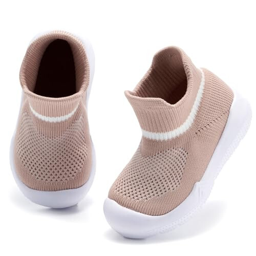 MORENDL Baby Sock Shoes Toddler Walking Shoes Infant Slippers Boys & Girls Non-Slip Sneakers - 40