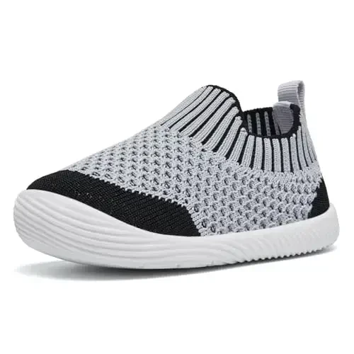 MORENDL Baby Toddler Walking Socks Non-Slip Breathable Unisex Casual Sneakers - 1