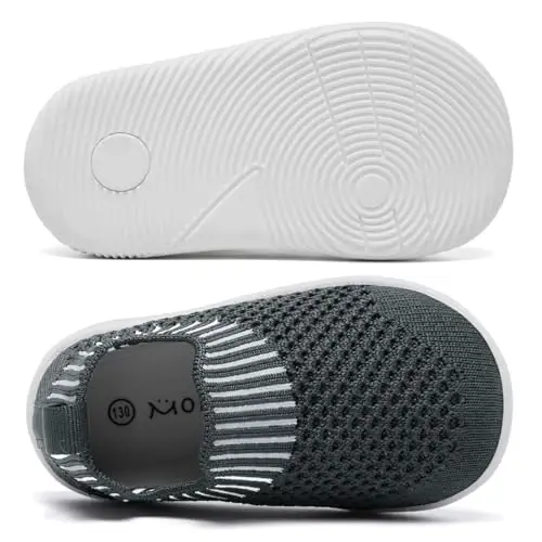 MORENDL Baby Toddler Walking Socks Non-Slip Breathable Unisex Casual Sneakers - 4