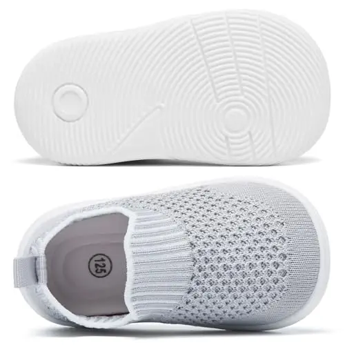 MORENDL Baby Toddler Walking Socks Non-Slip Breathable Unisex Casual Sneakers - 4