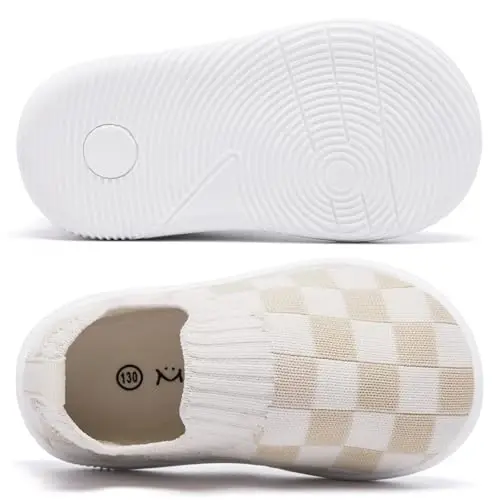 MORENDL Baby Toddler Walking Socks Non-Slip Breathable Unisex Casual Sneakers - 4
