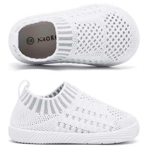 MORENDL Baby Toddler Walking Socks Non-Slip Breathable Unisex Casual Sneakers - 4