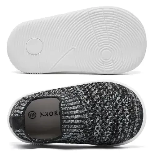 MORENDL Baby Toddler Walking Socks Non-Slip Breathable Unisex Casual Sneakers - 4