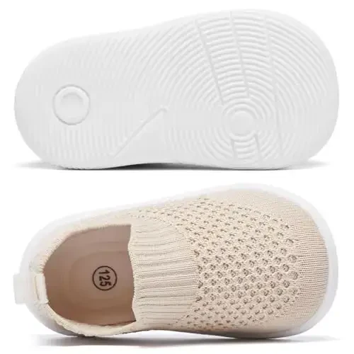 MORENDL Baby Toddler Walking Socks Non-Slip Breathable Unisex Casual Sneakers - 4