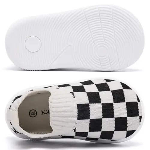 MORENDL Baby Toddler Walking Socks Non-Slip Breathable Unisex Casual Sneakers - 4