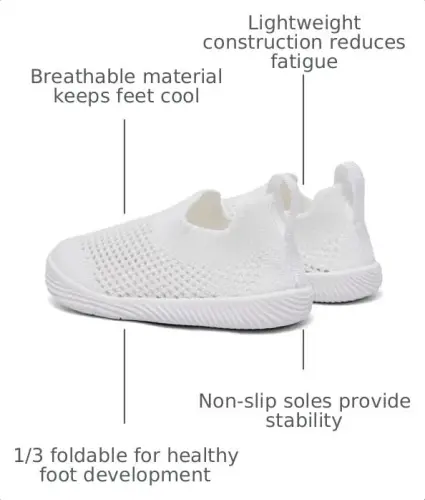 MORENDL Baby Toddler Walking Socks Non-Slip Breathable Unisex Casual Sneakers - 3