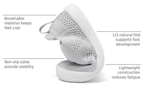 MORENDL Baby Toddler Walking Socks Non-Slip Breathable Unisex Casual Sneakers - 3