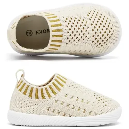 MORENDL Baby Toddler Yurish paypoqlari Sirpanmaydigan nafas oladigan Unisex kundalik krossovkalar - 4