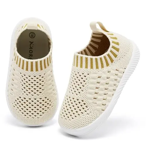 MORENDL Baby Toddler Yurish paypoqlari Sirpanmaydigan nafas oladigan Unisex kundalik krossovkalar - MORENDL (1)