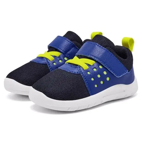 MORENDL Toddler Baby Shoes 0-4 Years Boy Girl Lightweight Breathable Non-Slip Sports Sneakers Running Walking Tennis Barefoot Shoes - 1