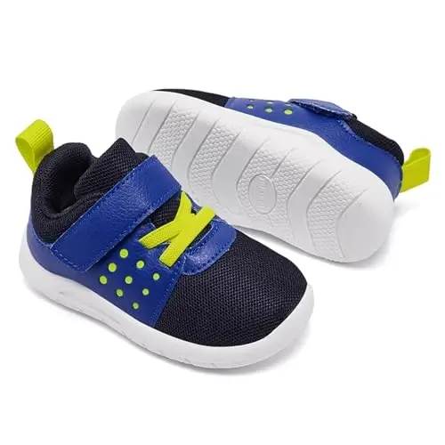 MORENDL Toddler Baby Shoes 0-4 Years Boy Girl Lightweight Breathable Non-Slip Sports Sneakers Running Walking Tennis Barefoot Shoes - 3