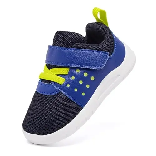MORENDL Toddler Baby Shoes 0-4 Years Boy Girl Lightweight Breathable Non-Slip Sports Sneakers Running Walking Tennis Barefoot Shoes - 6