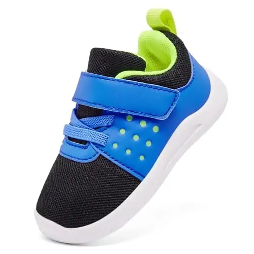 MORENDL Toddler Baby Shoes 0-4 Years Boy Girl Lightweight Breathable Non-Slip Sports Sneakers Running Walking Tennis Barefoot Shoes - 6