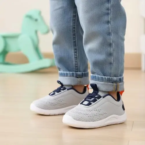 MORENDL Toddler Slip On Sneakers Baby Walking Shoes Non-Slip Breathable Unisex Pink Mesh Lace-Up Athletic Sneakers Infant Running Shoes - 6