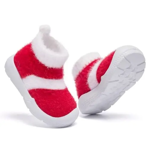MORENDL Toddler Sock Shoes Baby Walking Shoes Infant Slippers Boys & Girls Non-Slip Sneakers - 4