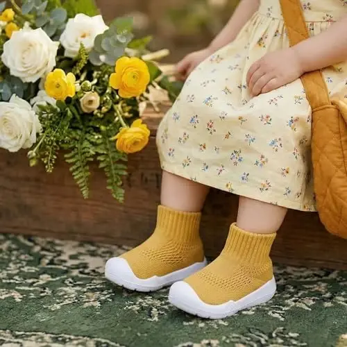 MORENDL Toddler Sock Shoes Baby Walking Shoes Infant Slippers Boys & Girls Non-Slip Sneakers - 2