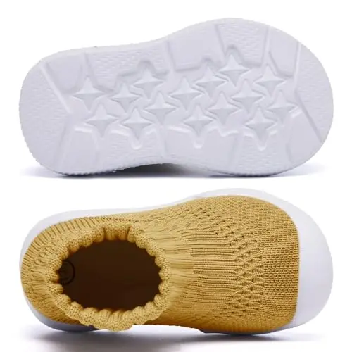 MORENDL Toddler Sock Shoes Baby Walking Shoes Infant Slippers Boys & Girls Non-Slip Sneakers - 4