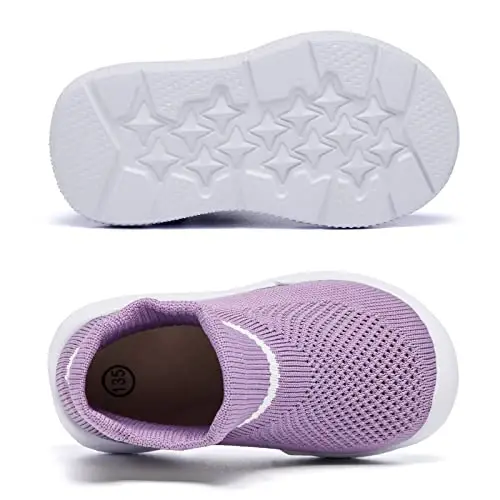 MORENDL Toddler Sock Shoes Baby Walking Shoes Infant Slippers Boys & Girls Non-Slip Sneakers - 4