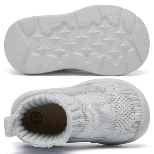 MORENDL Toddler Sock Shoes Baby Walking Shoes Infant Slippers Boys & Girls Non-Slip Sneakers - 4