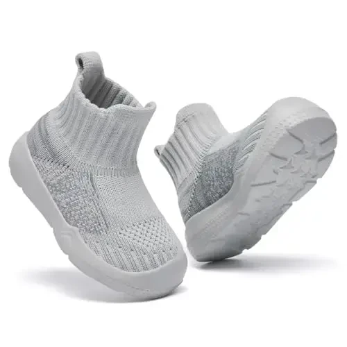 MORENDL Toddler Sock Shoes Baby Walking Shoes Infant Slippers Boys & Girls Non-Slip Sneakers - 5