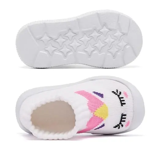 MORENDL Toddler Sock Shoes Baby Walking Shoes Infant Slippers Boys & Girls Non-Slip Sneakers - 4