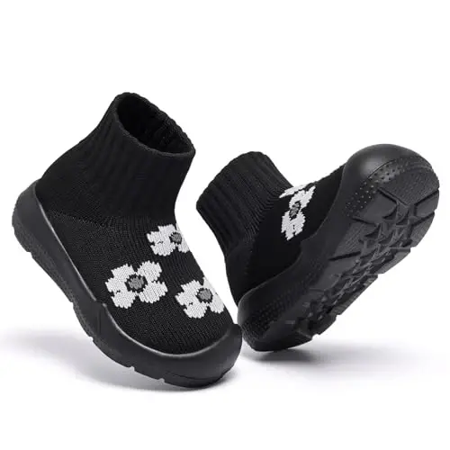 MORENDL Toddler Sock Shoes Baby Walking Shoes Infant Slippers Boys & Girls Non-Slip Sneakers - 4
