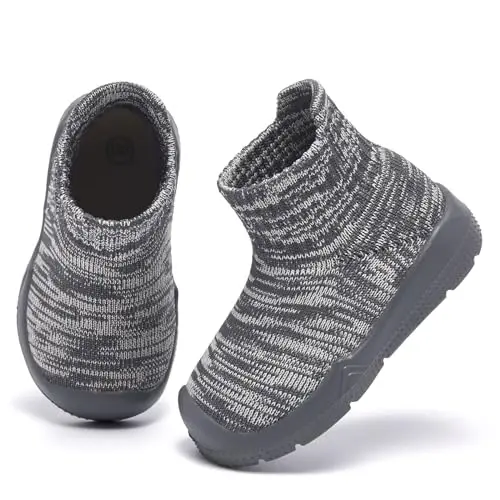 MORENDL Toddler Sock Shoes Baby Walking Shoes Infant Slippers Boys & Girls Non-Slip Sneakers - 4