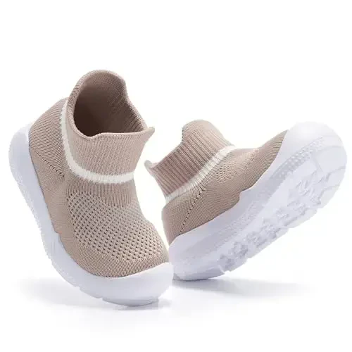MORENDL Toddler Sock Shoes Baby Walking Shoes Infant Slippers Boys & Girls Non-Slip Sneakers - 4