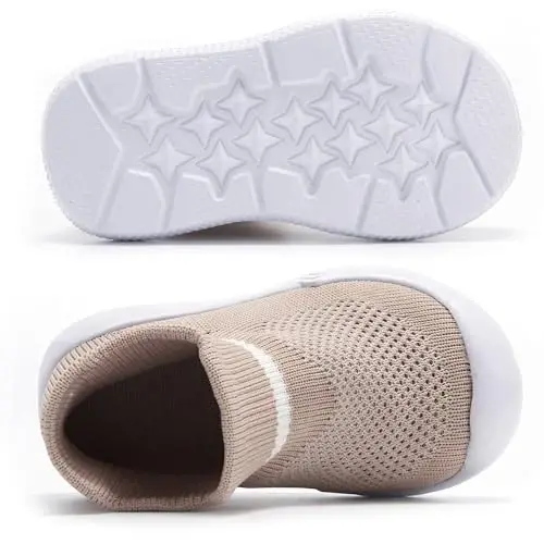 MORENDL Toddler Sock Shoes Baby Walking Shoes Infant Slippers Boys & Girls Non-Slip Sneakers - 4