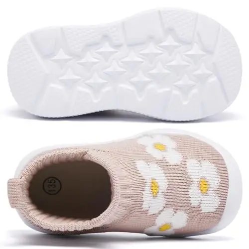 MORENDL Toddler Sock Shoes Baby Walking Shoes Infant Slippers Boys & Girls Non-Slip Sneakers - 5
