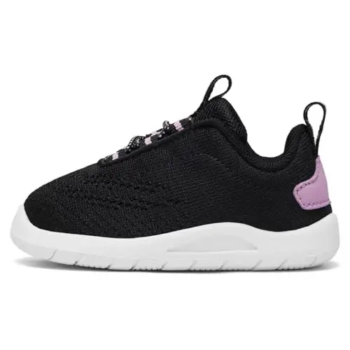 MORENDL Toddler Slip On Sneakers Baby Walking Shoes Non-Slip Breathable Unisex Pink Mesh Lace-Up Athletic Sneakers Infant Running Shoes - 6
