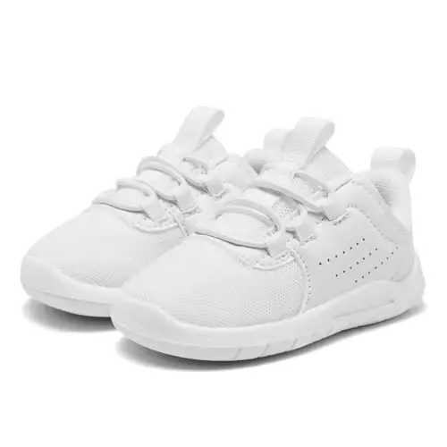 MORENDL Toddler Slip On Sneakers Baby Walking Shoes Non-Slip Breathable Unisex Pink Mesh Lace-Up Athletic Sneakers Infant Running Shoes - 1