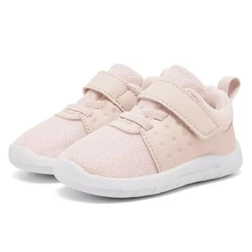 MORENDL Toddler Baby Shoes 0-4 Years Boy Girl Lightweight Breathable Non-Slip Sports Sneakers Running Walking Tennis Barefoot Shoes - 1