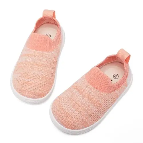 MORENDL Baby Toddler Walking Socks Non-Slip Breathable Unisex Casual Sneakers - 6